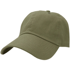 Classic Baseball Cap Soft Cotton Adjustable Size - Army Green