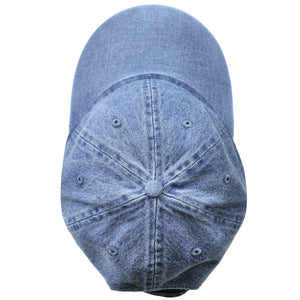 Classic Baseball Cap Soft Cotton Adjustable Size - Light Blue Denim
