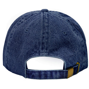 Classic Baseball Cap Soft Cotton Adjustable Size - Dark Blue Denim