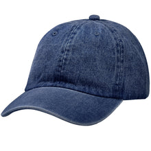 Load image into Gallery viewer, Classic Baseball Cap Soft Cotton Adjustable Size - Dark Blue Denim