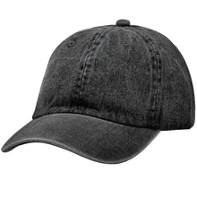 Load image into Gallery viewer, Classic Baseball Cap Soft Cotton Adjustable Size - Black Denim