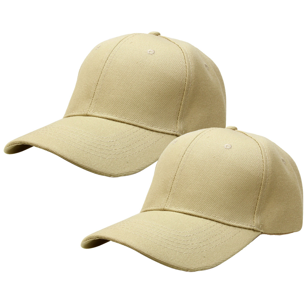 2-Pack Baseball Dad Cap Adjustable Size Perfect for Running Workouts and Outdoor Activities