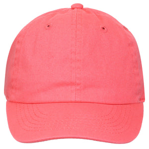 Kids Baseball Cap Cotton Adjustable Size - Coral