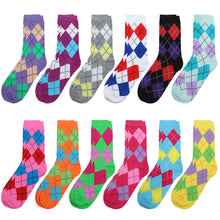 Load image into Gallery viewer, 12-Pack Women&#39;s Crew Socks - Argyle