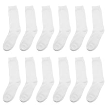 Load image into Gallery viewer, 12-Pack Women&#39;s Crew Socks - White