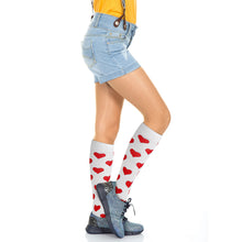 Load image into Gallery viewer, 12 Pairs Women Knee High Over the Calf Socks - Hearts