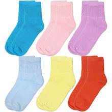 Load image into Gallery viewer, Falari Women Diabetic Socks Diabetes Edema and Circulatory Loose Fitting Cotton Quarter Socks - 6 Pairs Assorted