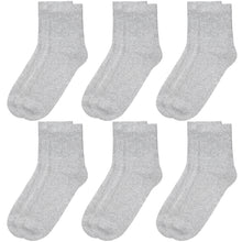 Load image into Gallery viewer, Falari Women Diabetic Socks Diabetes Edema and Circulatory Loose Fitting Cotton Quarter Socks - 6 Pairs Gray