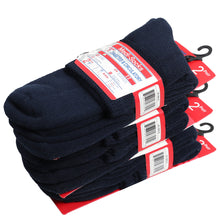 Load image into Gallery viewer, Falari Women Diabetic Socks Diabetes Edema and Circulatory Loose Fitting Cotton Quarter Socks - 6 Pairs Navy