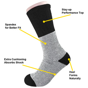 12 Pack Men Winter Ultra Warm Thermal Boot Socks