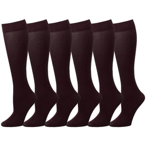 6 Pairs Women Trouser Socks Stretchy Spandex Opaque Knee High