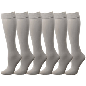 6 Pairs Women Trouser Socks Stretchy Spandex Opaque Knee High