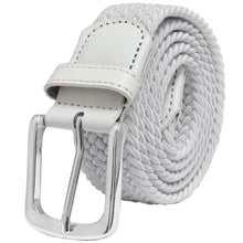 Load image into Gallery viewer, Falari Canvas Braided Stretch Belt with Silver Buckle