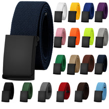 Load image into Gallery viewer, Canvas Web Belt Fully Adjustable Cut to Fit Golf Belt Flip Top Black Buckle
