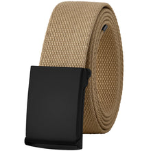 Load image into Gallery viewer, Canvas Web Belt Fully Adjustable Cut to Fit Golf Belt Flip Top Black Buckle