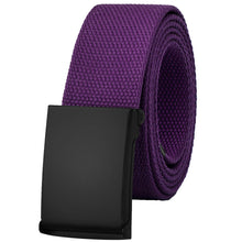 Load image into Gallery viewer, Canvas Web Belt Fully Adjustable Cut to Fit Golf Belt Flip Top Black Buckle