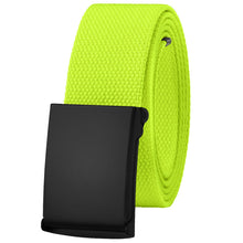 Load image into Gallery viewer, Canvas Web Belt Fully Adjustable Cut to Fit Golf Belt Flip Top Black Buckle