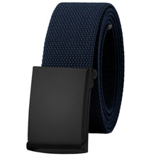 Load image into Gallery viewer, Canvas Web Belt Fully Adjustable Cut to Fit Golf Belt Flip Top Black Buckle