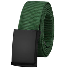Load image into Gallery viewer, Canvas Web Belt Fully Adjustable Cut to Fit Golf Belt Flip Top Black Buckle