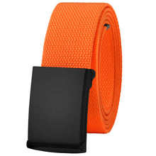 Load image into Gallery viewer, Canvas Web Belt Fully Adjustable Cut to Fit Golf Belt Flip Top Black Buckle