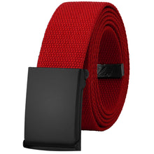 Load image into Gallery viewer, Canvas Web Belt Fully Adjustable Cut to Fit Golf Belt Flip Top Black Buckle