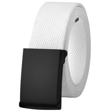 Load image into Gallery viewer, Canvas Web Belt Fully Adjustable Cut to Fit Golf Belt Flip Top Black Buckle