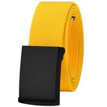 Load image into Gallery viewer, Canvas Web Belt Fully Adjustable Cut to Fit Golf Belt Flip Top Black Buckle