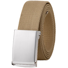Load image into Gallery viewer, Web Belt Fully Adjustable Cut to Fit Golf Belt Flip Top Silver Buckle