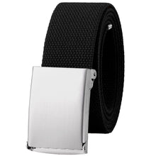 Load image into Gallery viewer, Web Belt Fully Adjustable Cut to Fit Golf Belt Flip Top Silver Buckle