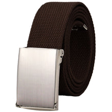 Load image into Gallery viewer, Web Belt Fully Adjustable Cut to Fit Golf Belt Flip Top Silver Buckle