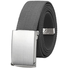 Load image into Gallery viewer, Web Belt Fully Adjustable Cut to Fit Golf Belt Flip Top Silver Buckle