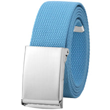 Load image into Gallery viewer, Web Belt Fully Adjustable Cut to Fit Golf Belt Flip Top Silver Buckle