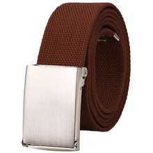 Load image into Gallery viewer, Web Belt Fully Adjustable Cut to Fit Golf Belt Flip Top Silver Buckle
