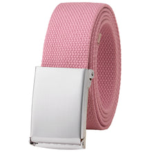 Load image into Gallery viewer, Web Belt Fully Adjustable Cut to Fit Golf Belt Flip Top Silver Buckle