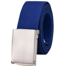 Load image into Gallery viewer, Web Belt Fully Adjustable Cut to Fit Golf Belt Flip Top Silver Buckle