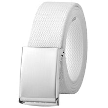 Load image into Gallery viewer, Web Belt Fully Adjustable Cut to Fit Golf Belt Flip Top Silver Buckle