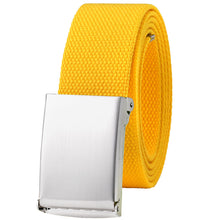 Load image into Gallery viewer, Web Belt Fully Adjustable Cut to Fit Golf Belt Flip Top Silver Buckle
