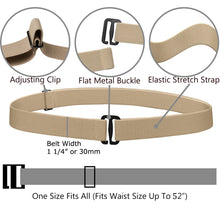 Load image into Gallery viewer, 4 Pieces Women Stretch Belt Invisible No Show Waist Belt with Flat Buckle
