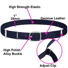 Load image into Gallery viewer, Falari Kids Leather Elastic Adjustable Belts for Boy Girl All Occasion Variety Colors