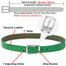 Load image into Gallery viewer, Falari Kids Leather Belts for Boys All Occasion 1&quot; Trim to Fit - One Piece Leather Cutting