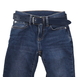 Falari Kids Leather Belts for Boys All Occasion 1" Trim to Fit - One Piece Leather Cutting
