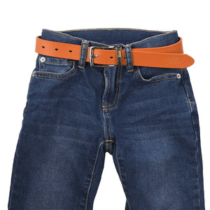 Falari Kids Leather Belts for Boys All Occasion 1" Trim to Fit - One Piece Leather Cutting