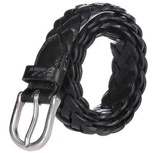 Falari Women's Leather Braided Belt 6007