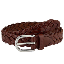 Load image into Gallery viewer, Falari Women&#39;s Leather Braided Belt 6007