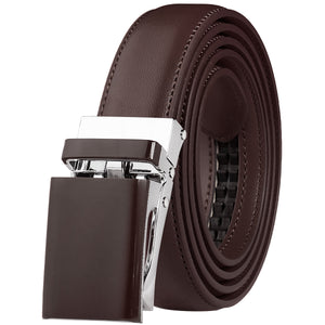 Automatic Ratchet Belt for Women Kids Boys and Girls Genuine Leather Belt - Trim to Fit