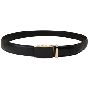Falari Leather Dress Belt Ratchet Belt Holeless Automatic Buckle Adjustable Size