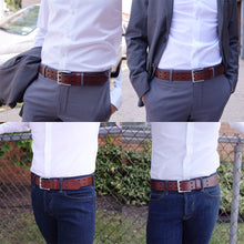Load image into Gallery viewer, Men&#39;s Full Grain Leather Double Prong Belt