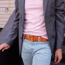 Load image into Gallery viewer, Men&#39;s Full Grain Leather Double Prong Belt