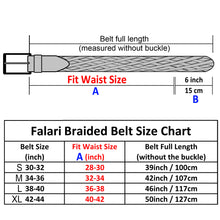 Load image into Gallery viewer, Men&#39;s Leather Braided Belt Stainless Steel Buckle 35mm 9007