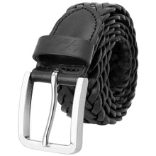 Load image into Gallery viewer, Men&#39;s Leather Braided Belt Stainless Steel Buckle 35mm 9007